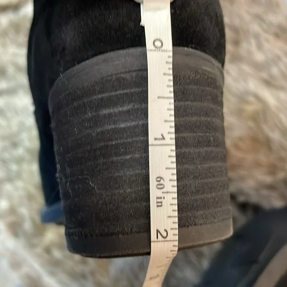 BOC- NEW Suede Knee Boots Double zipper Round toe Double Stitched-8M-#0100 - Picture 14 of 15